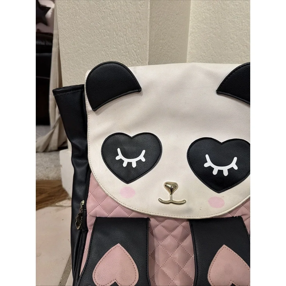 Luv Betsey By Betsey Johnson Pink Panda Backpack Black Large